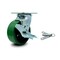 Service Caster 5 Inch Green Poly on Cast Iron Caster with Roller Bearing and Brake/Swivel Lock SCC-30CS520-PUR-GB-TLB-BSL - alternate 1